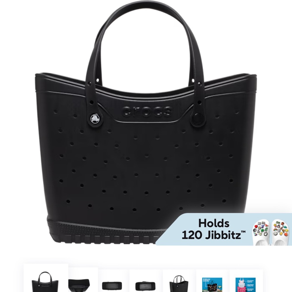 CROCS Black Structured Tote Brand New